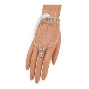 Cascadezz Sheba Rhinestone Wrist Corsage Band Wristband Wristlet Ring Bracelet